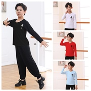 男童舞蹈练功服套装儿童拉丁舞服装，少儿中国舞，长袖男孩形体考级服
