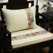 现代中式古典红木沙发坐垫带靠背椅垫罗汉床垫子绣花垫五件套