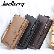 baellerry复古欧美wallet大容量男士，长钱包多功能手机，包学生(包学生)手包