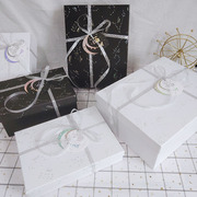 生日礼物盒包装盒高级感小众睡衣大小号黑白送男女友盒空盒子