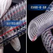 带钢丝水管软管胶管25/50/1寸塑料编带钢丝织Y水管透明管