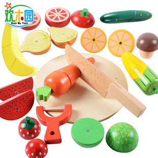 水果切切乐木制益智玩具宝宝切蔬菜磁铁磁吸幼儿切切看动手游戏