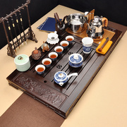 中迪功夫茶具套装四合一整套黑檀实木茶盘，茶台泡茶海家用全自动