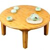 楠竹炕桌炕几实木饭桌圆形小茶几矮桌可折叠圆桌子榻榻米桌飘窗桌