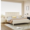 奶油风实木床现代简约白色，1.8米双人床1.5m复古风格主卧储物婚床
