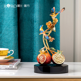 罗比罗丹珐琅彩工艺客厅装饰摆件创意电视柜办公室摆件家居饰品
