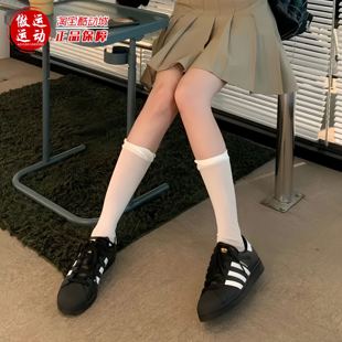 阿迪达斯三叶草男女鞋2024春款贝壳头舒适运动休闲板鞋EG4959