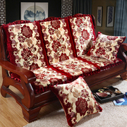 实木沙发坐垫加厚靠垫连体红木沙发毛绒垫子单人组合可拆洗沙发i.