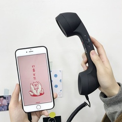 新势力韩M潮少女ins同款复古耳机耳麦外接手机听筒防辐射电话筒.