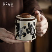 伊文陶瓷泡茶杯家用茶水，分离办公杯，高档创意陶瓷过滤水杯定制送礼