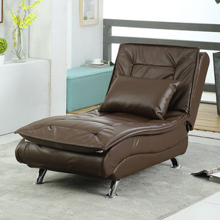 网红科技皮懒人沙发躺椅，单人贵妃小户型，客厅休闲折叠午休沙发床
