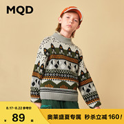 mqd2022冬装童装男童半高领，毛衣全棉针织衫，加厚保暖上衣洋气