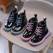 儿童马丁靴2023秋冬季女孩童靴1女童单靴子(单靴子)2时尚3英伦风4岁皮