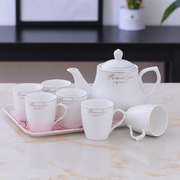陶瓷茶壶茶杯套装家用耐热北欧式客厅，过滤冷水壶水杯水具结婚茶具