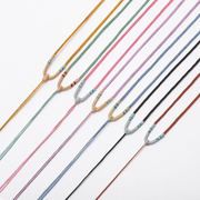 纯手工编织项链绳，1.5mm可调高货玉佩绳吊坠，配绳多色男女玉绳
