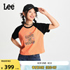 lee商场同款24春夏舒适版，插肩袖粉橘色女短袖t恤lwt0076573rt
