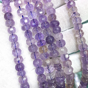 天然紫黄晶散珠盘珠手链项链半成品DIY紫水晶黄水晶手串饰品配饰