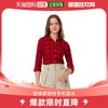 香港直邮潮奢 Tommy Hilfiger 汤米 希尔费格 女士针织格子翻边长