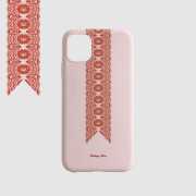假日商店 NEW原创红蕾丝粉色手机壳适用于iphone14手机壳