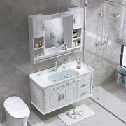 欧式PVC浴室柜组合洗漱台洗脸盆洗脸池洗漱台面盆卫生间吊柜镜柜