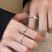 简约开口爱心戒指女冷淡风高级感小众设计独特食指戒时尚个性指环