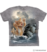 The Mountain 巨猫袭击3D立体卡通图案猫咪短袖T恤男士