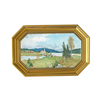 欧式复古风金色树脂相框田园风，简约油画框壁挂创意艺术摆件八边形