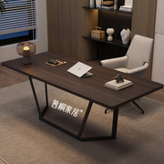 意式极实木书桌轻奢客厅家用办公室书房电脑长桌写字台