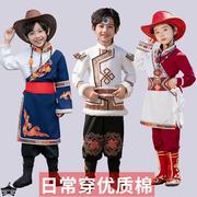 儿童蒙古族舞蹈服装男孩男童，藏族衣服少数民族服饰，六一演出表演服
