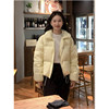 TG奶黄色韩国白鸭绒羽绒服女冬季减龄蓬松保暖面包服短款外套