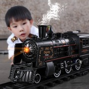 大号蒸汽火车玩具轨道车，遥控电动复古仿真高铁六一儿童节礼物