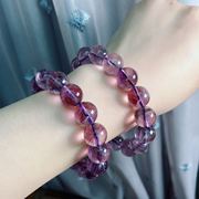 泓石斋天然紫水晶圆珠手链，紫阿塞紫色，水晶饰品礼物水晶手串12mm
