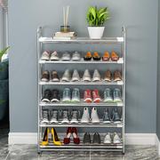 不锈钢多层玄关靴架免安装家用鞋架子简易收纳可调节