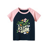 夏款韩版纯棉童装女童字母短袖T恤 儿童卡通服装宝宝圆领薄款上衣
