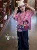 韩童装2024夏款女孩粉色可爱小女孩大象印花短袖T恤中大童