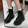复古马丁靴女2023春秋单靴8孔黑色平底甜酷短靴，dr英伦风靴子