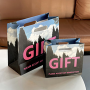 美式复古袋加厚精美纸袋，大号鞋盒手提袋，生日礼物包装袋子高级