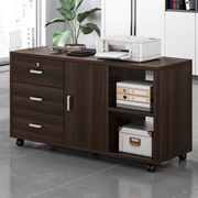 桌下文件柜办公柜木质边柜带锁办公室，柜子打印机抽屉柜矮柜储物柜