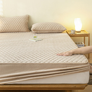 加厚牛奶绒夹棉床笠单件冬季加绒席梦思床垫保护罩珊瑚绒防滑床罩