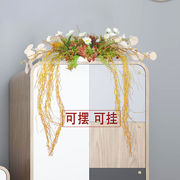高档空调柜机冰箱顶上摆放装饰花仿真花，摆件家居客厅餐厅墙上壁挂