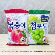 韩国进口零食 乐天lotte青葡萄水蜜桃水果味儿童糖果硬糖喜糖153G