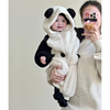 婴幼儿秋冬男女宝宝熊猫造型爬服连体衣加厚毛绒保暖婴儿哈衣