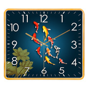静音扫秒挂钟客厅卧室长方形日历挂表大气简约钟家用现代钟表