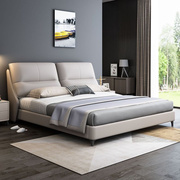 cbd北欧简约软包床意式轻奢皮艺床1.5米小户型，卧室床1.8米婚床软