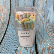 日本FASOLA创意水果签可爱卡通小叉子点心便当叉蛋糕甜品叉装饰签
