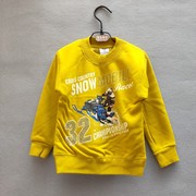 滑雪冲浪摩托32号儿童，小童卫衣绒衫外套舒适柔软黄色