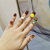 韩国东大门高档儿童合金戒指，首饰水果卡通宝宝，小戒指圈儿童节礼物