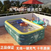 充气游泳池小型家用大人加厚加高家庭圆形儿童大型4层.帆布简易5