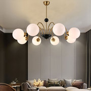 法式客厅吊灯中古风网红餐厅玻璃灯现代设计vintage卧室客房灯具