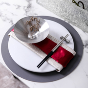 大理石盘新中式样板房间餐具套装软装饰品别墅餐桌摆件摆台创意